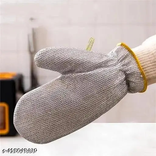 1 PAIR Wire Dishwashing Gloves