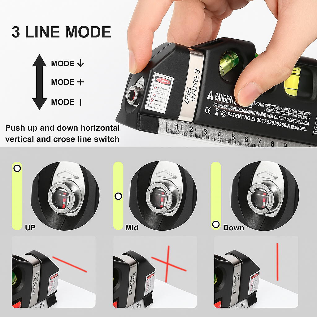 Distance Meter 4-in-1 Level Tape