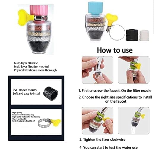 Carbon Activated Water Faucet 6 Layer Purifier Filtration