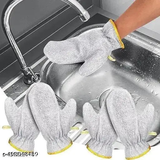1 PAIR Wire Dishwashing Gloves