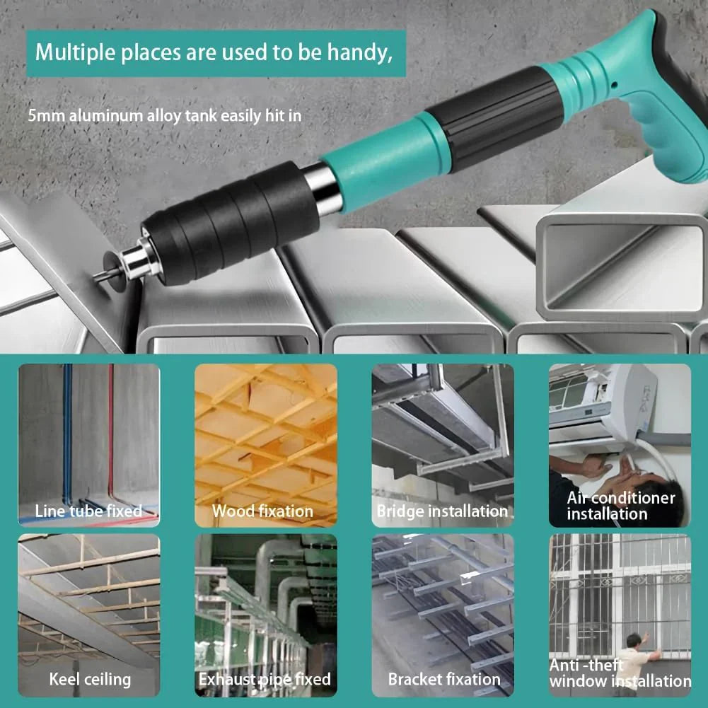 4 Speed Adjustable Manual Steel Concrete Nail Gun Tool